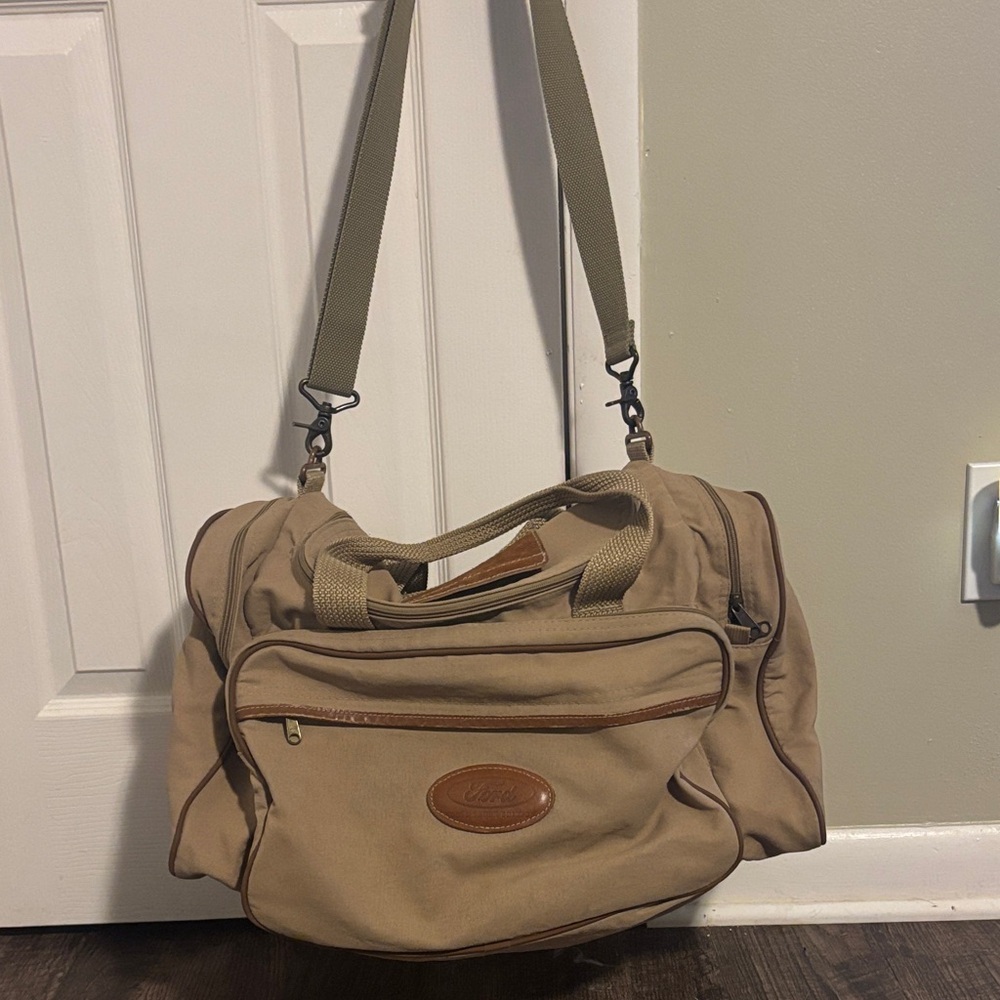 Ford Tan Duffel Bag for Men